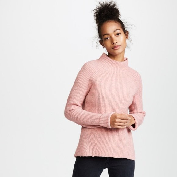 Madewell Karen Mock Neck Sweater Rose 